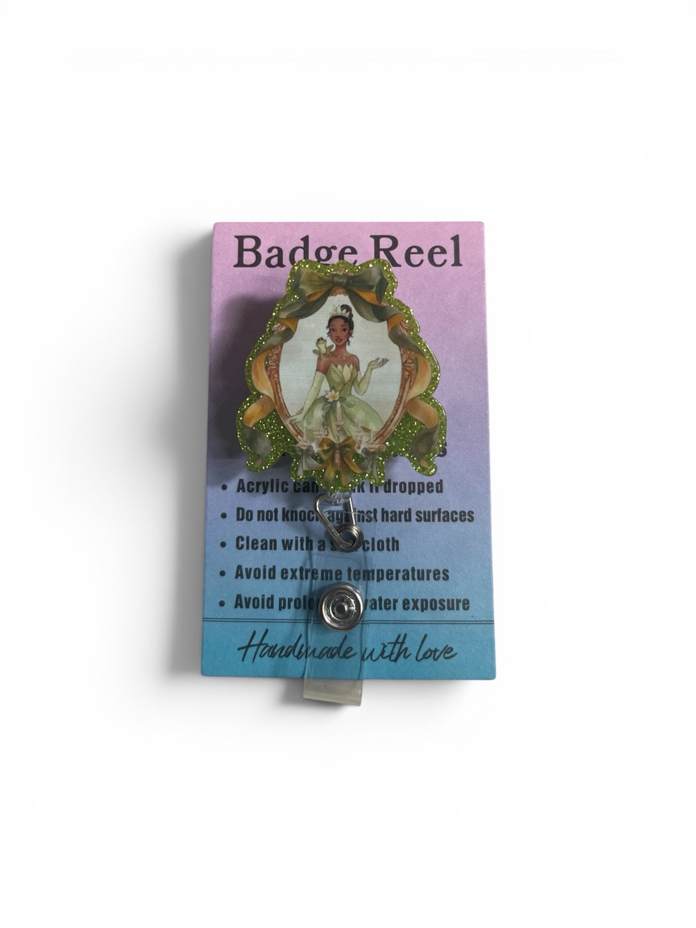 Princess Tiana Badge Reel - Mint Green